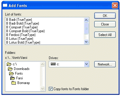 Farsi Fonts For Windows Xp